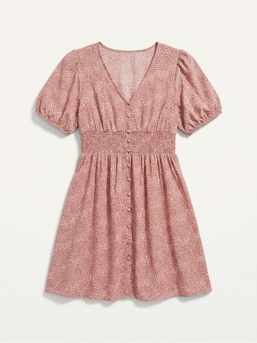 Urban Romantics Pink and White Floral Print Waist Button-Down Mini Dress Size L